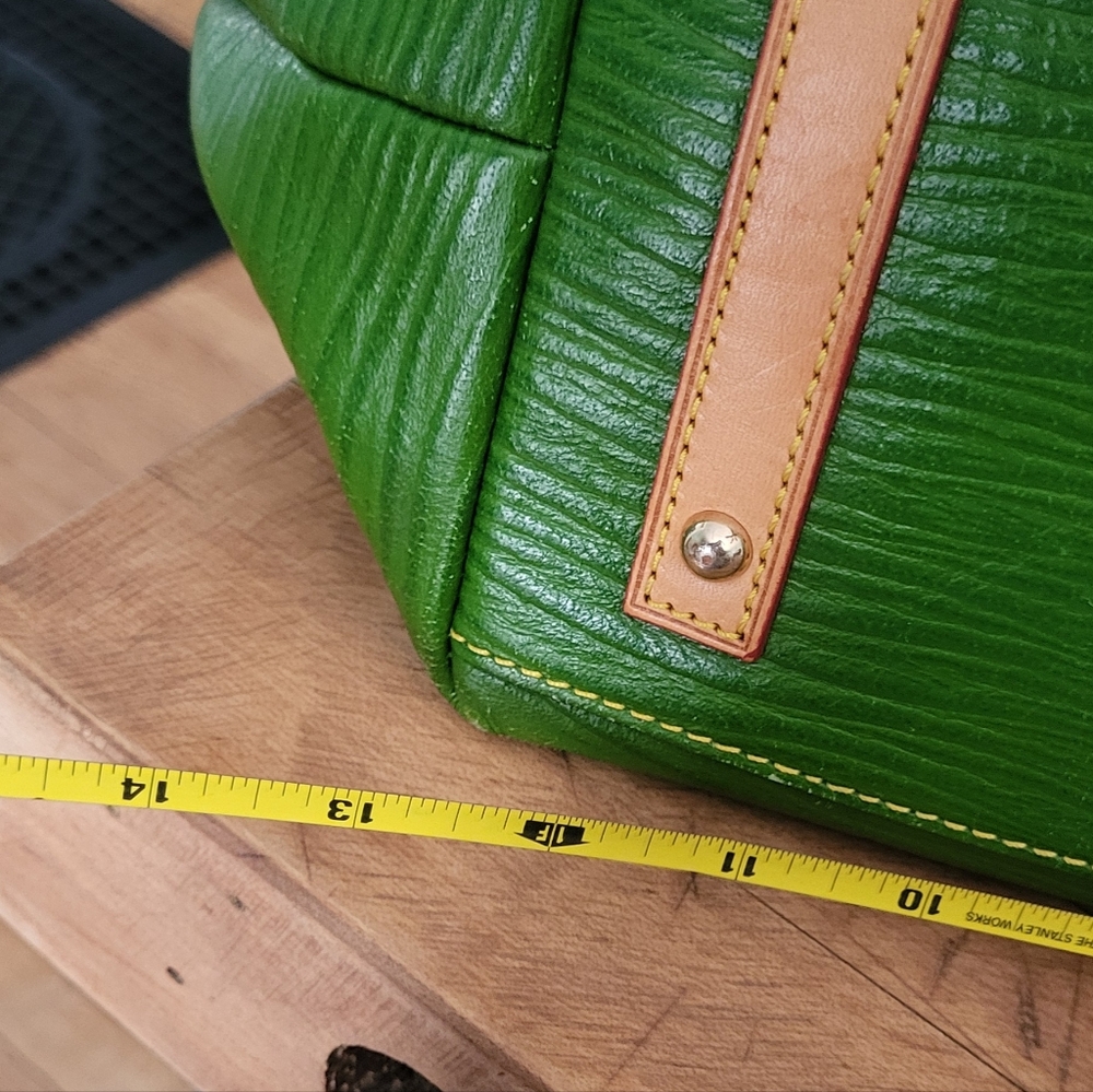 Dooney & Bourke Green Textured Leather Convertable Top Zip Shoulder Bag - Picture 3 of 15